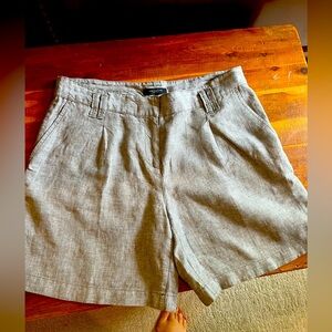 Ann Taylor Linen paper bag shorts